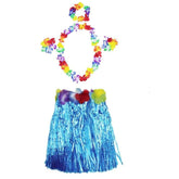 Nessiworld Luau Aloha Hawaii Party Skirt Crown and Bracelet Set Blue